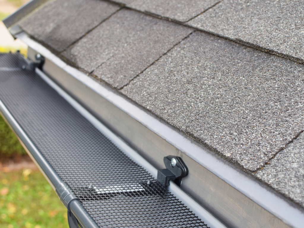 The Gutter Guy - Gutters installed on grey roof