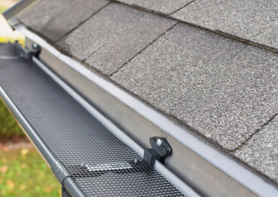 The Gutter Guy - Gutters installed on grey roof