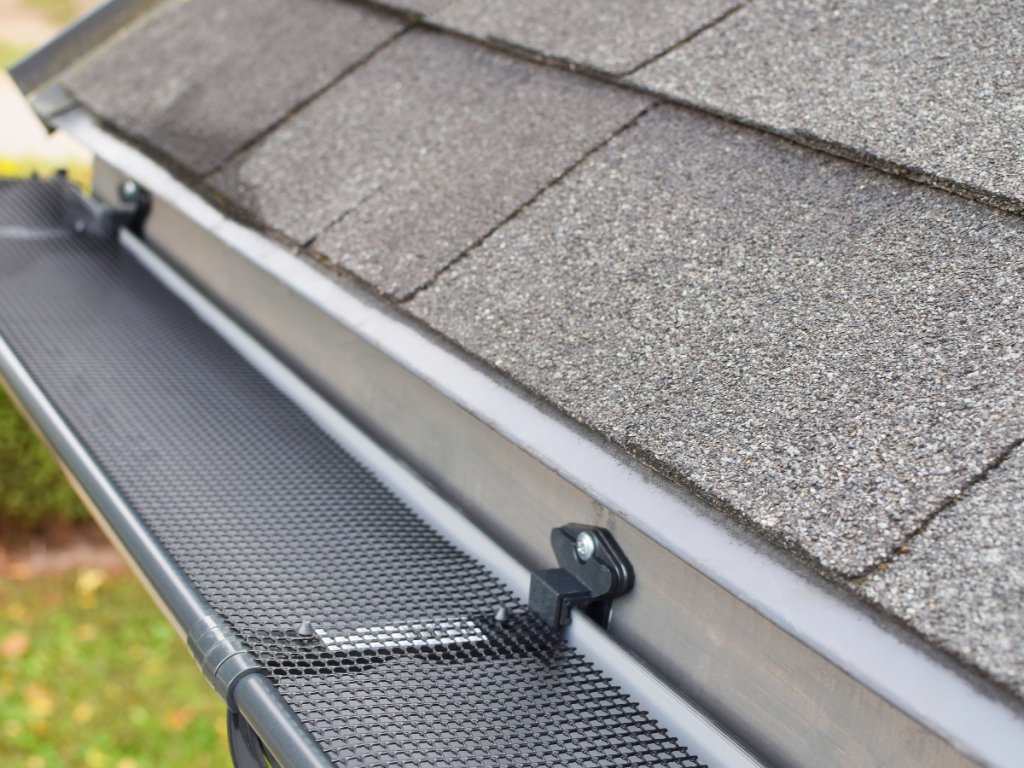 The Gutter Guy - Gutters installed on grey roof